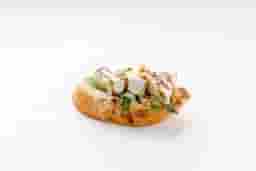Bruschetta cu bri și pară caramelizat